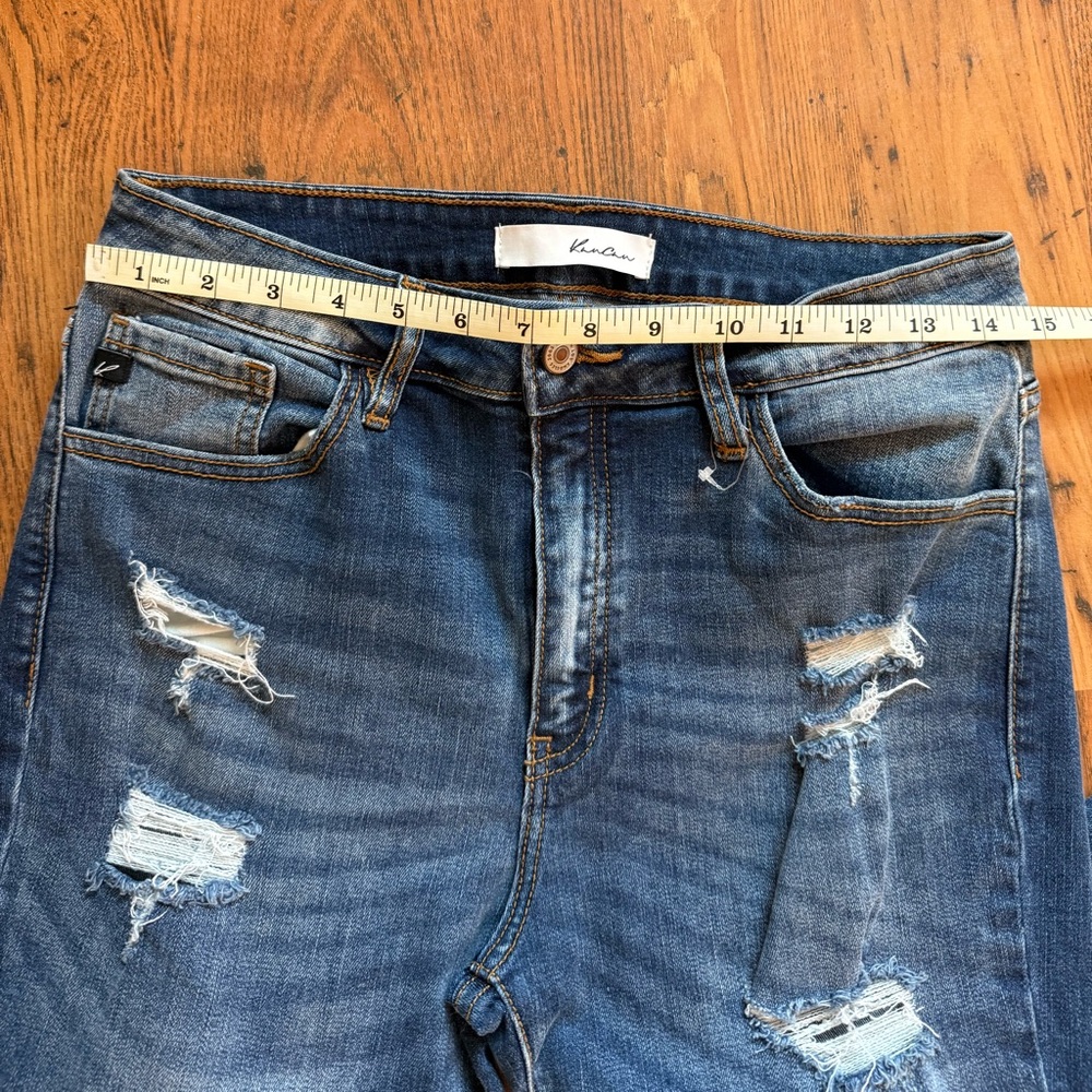 KanCan Dark Wash High Rise Distressed Skinny Jeans Size 30
